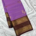 Premium Semi Silk Saree - Purple With Maroon